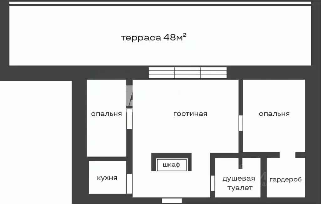 1-к кв. Челябинская область, с. Еткуль  (50.8 м) - Фото 2