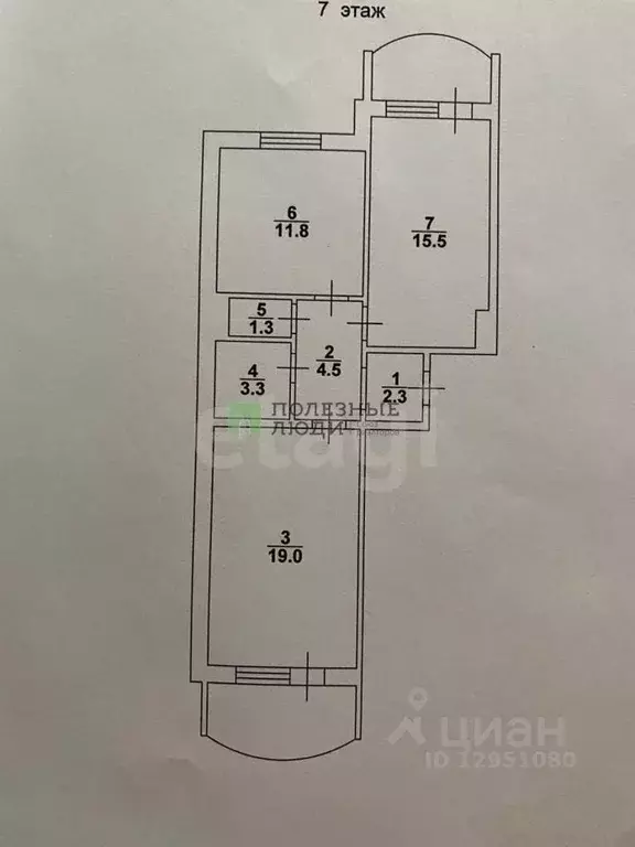 2-к кв. Саратовская область, Саратов ул. Имени Ф.А. Блинова, 21А (57.7 ... - Фото 1