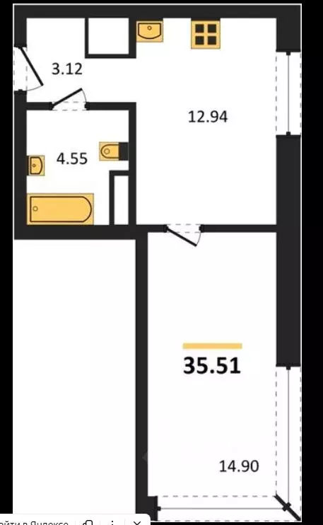 1-к кв. Пензенская область, Пенза ул. Щербакова, 73 (35.51 м) - Фото 1