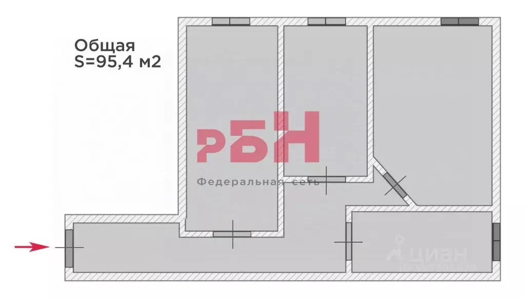 Офис в Тюменская область, Тюмень ул. 50 лет ВЛКСМ, 49с3 (95 м) - Фото 1
