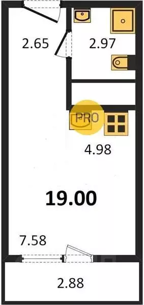 Студия Свердловская область, Екатеринбург Уктус жилрайон, Светлый мкр, ... - Фото 2