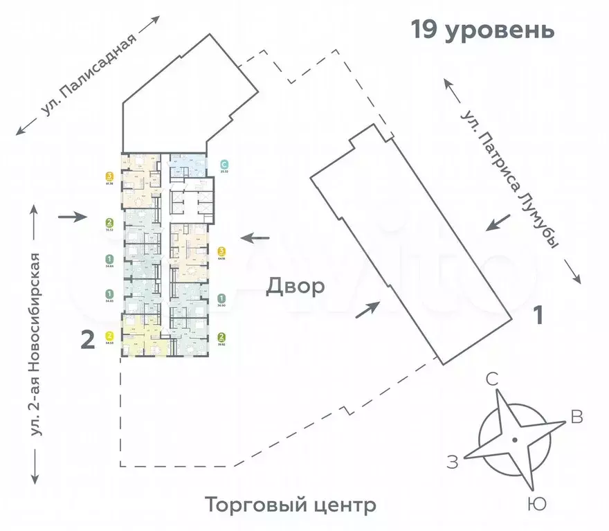 1-к. квартира, 34,8 м, 19/24 эт. - Фото 1