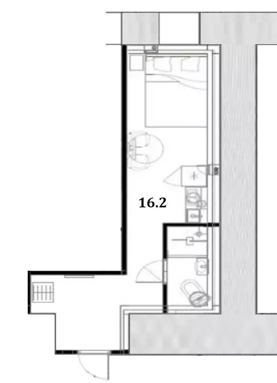 Квартира-студия: Санкт-Петербург, Фурштатская улица, 2/12 (16.2 м) - Фото 2