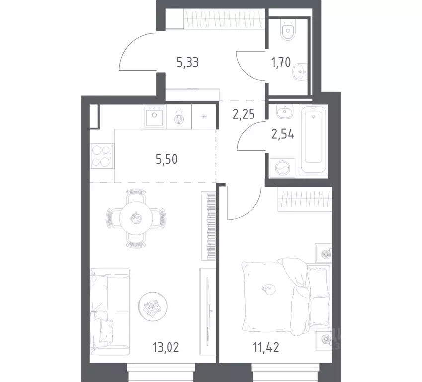 1-к кв. Московская область, Красногорск Квартал Строгино жилой ... - Фото 1