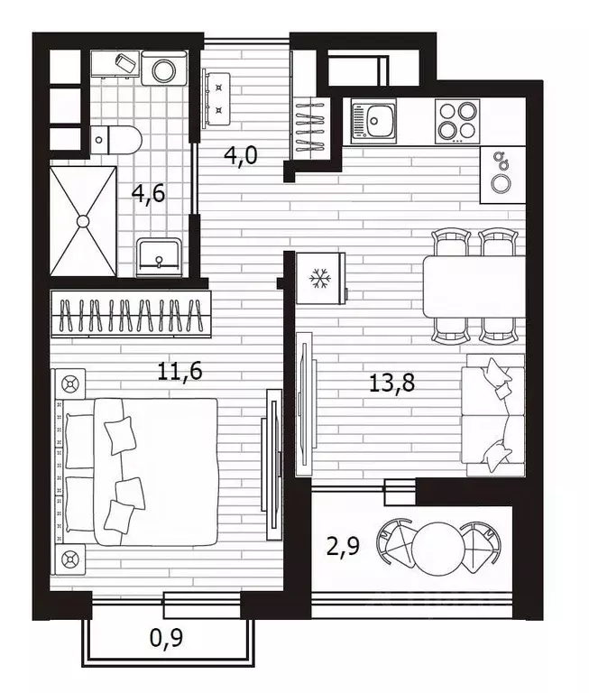 1-к кв. Санкт-Петербург просп. Энергетиков, 2к2 (34.0 м) - Фото 0