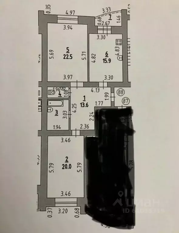 2-к кв. Краснодарский край, Ейск Коммунистическая ул., 77/17 (80.0 м) - Фото 2