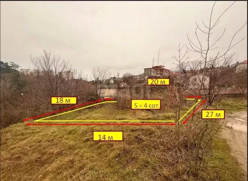 Участок в Крым, Ялта ул. Имени Джафера Сейдамета, 2 (4.0 сот.) - Фото 1