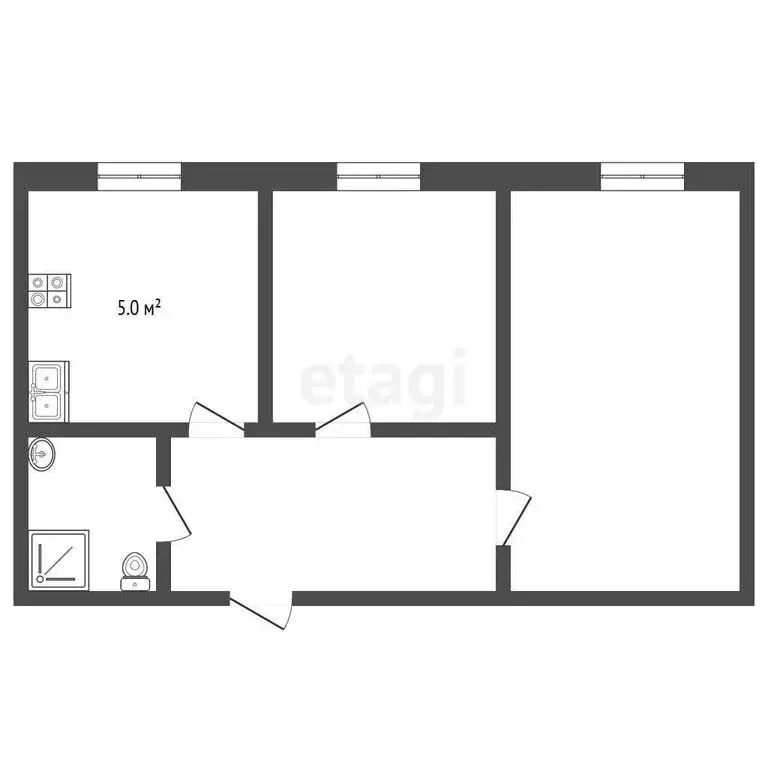2-комнатная квартира: Алапаевск, улица Толмачёва, 12 (52.4 м) - Фото 0