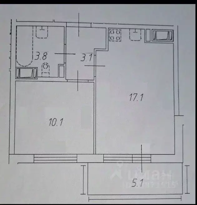 1-к кв. Ленинградская область, Мурино Всеволожский район, бул. ... - Фото 2