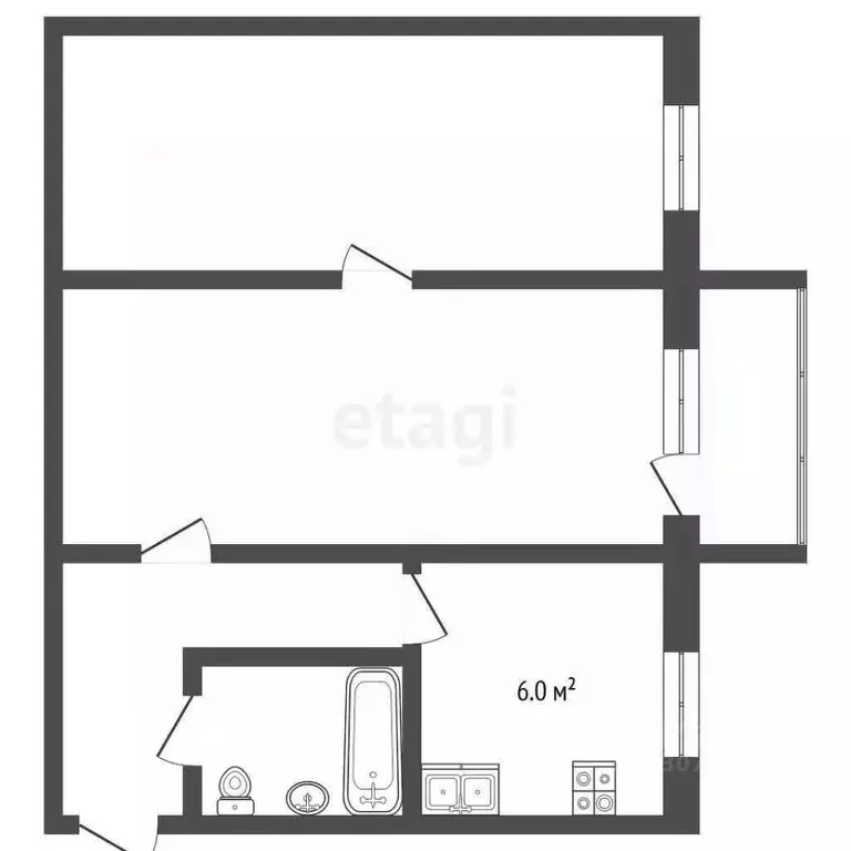 2-к кв. Ярославская область, Рыбинск просп. Серова, 11 (45.7 м) - Фото 2