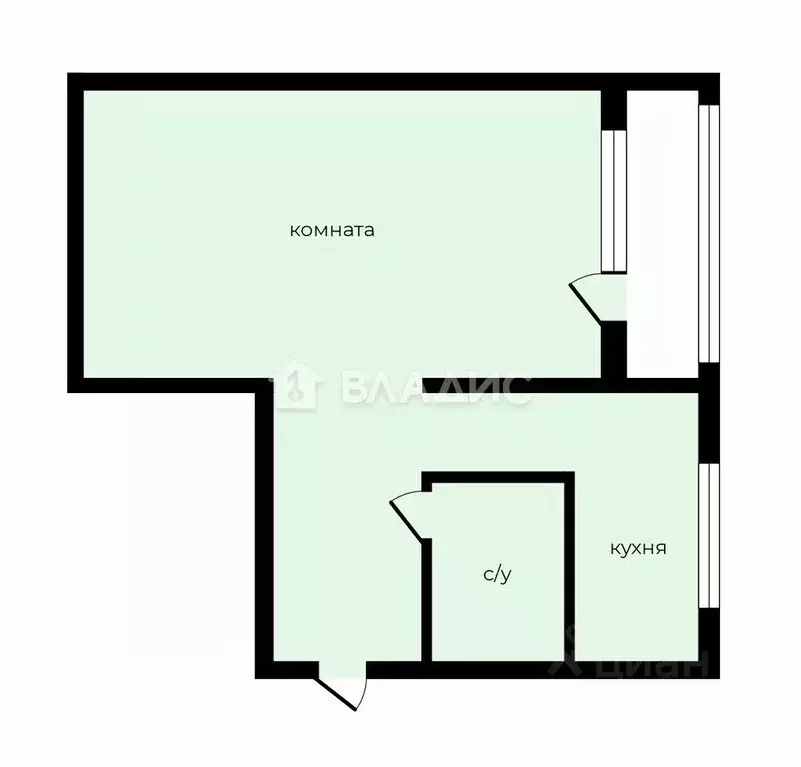 1-к кв. Москва Кирпичная ул., 51 (29.4 м) - Фото 2