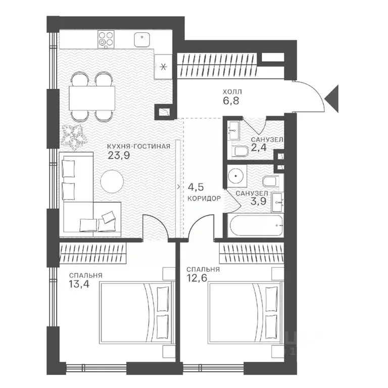 2-к кв. Москва Крылатская ул. (67.5 м) - Фото 0