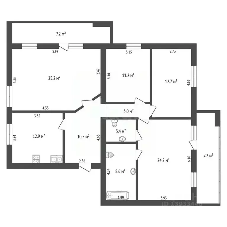 4-к кв. Тюменская область, Тюмень ул. Червишевский Тракт, 33 (111.7 м) - Фото 1