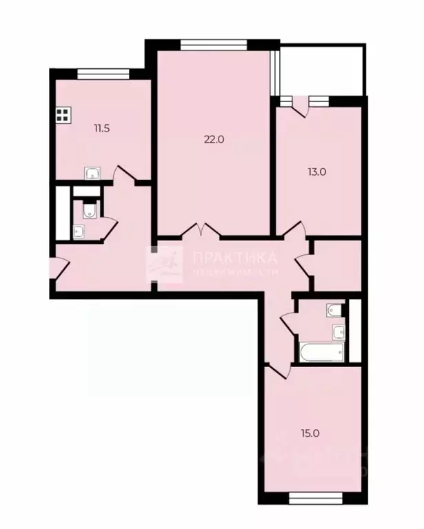 3-к кв. Московская область, Красногорск бул. Ильинский, 7 (90.0 м) - Фото 2