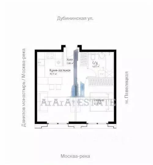 1-к кв. Москва Дубининская ул., 59А (40.0 м) - Фото 0