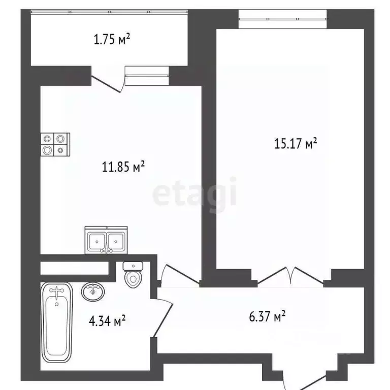 1-к кв. Ярославская область, Ярославль ул. Лескова, 28к3 (39.46 м) - Фото 2