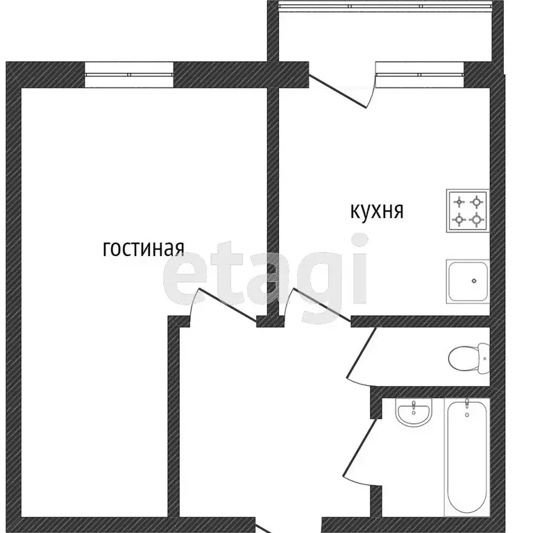1-комнатная квартира: Златоуст, улица Свердлова, 17 (34.5 м) - Фото 1
