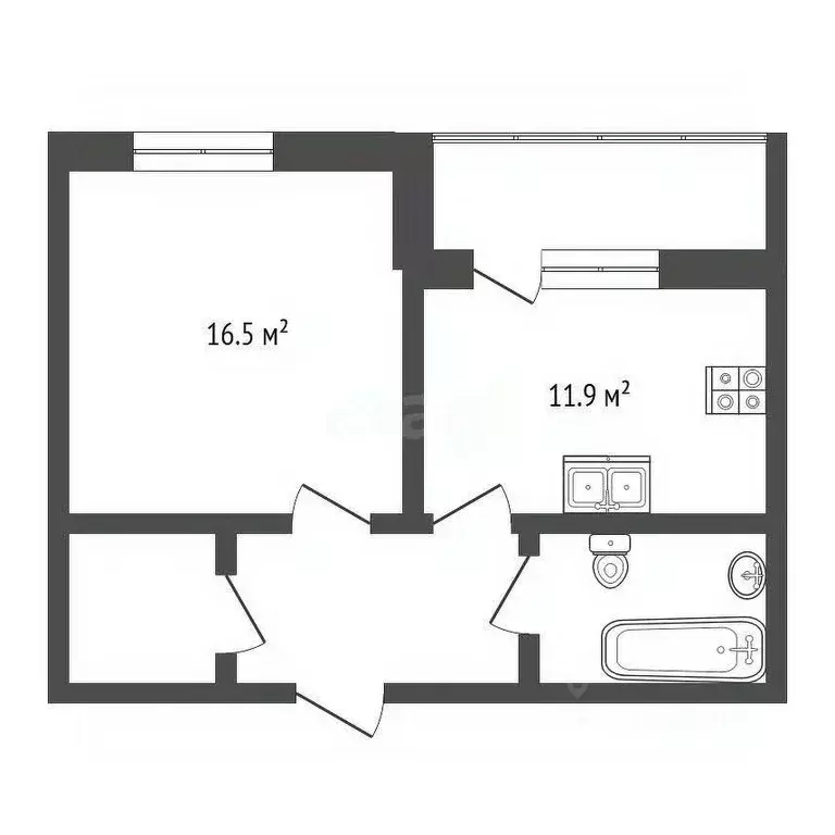 1-к кв. Москва Дмитровское ш., 107к3 (42.5 м) - Фото 1