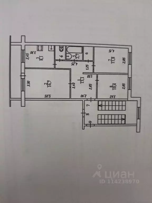 3-к кв. Калужская область, Обнинск Белкинская ул., 5 (68.0 м) - Фото 2