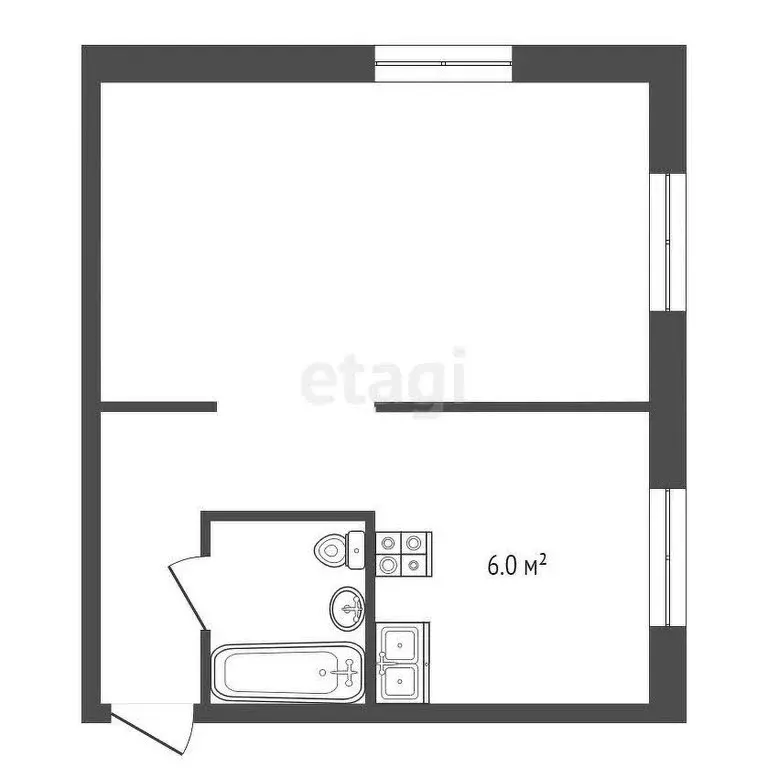 1-комнатная квартира: Муром, улица Куйбышева, 30 (31 м) - Фото 0