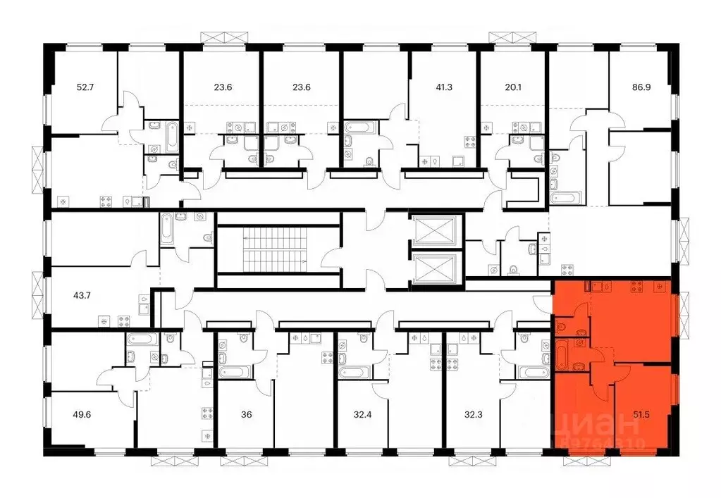 2-к кв. Татарстан, Казань ул. Анаса Тазетдинова (51.5 м) - Фото 1