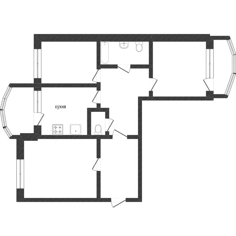 3-комнатная квартира: Омск, улица Крупской, 12/1 (89.3 м) - Фото 1