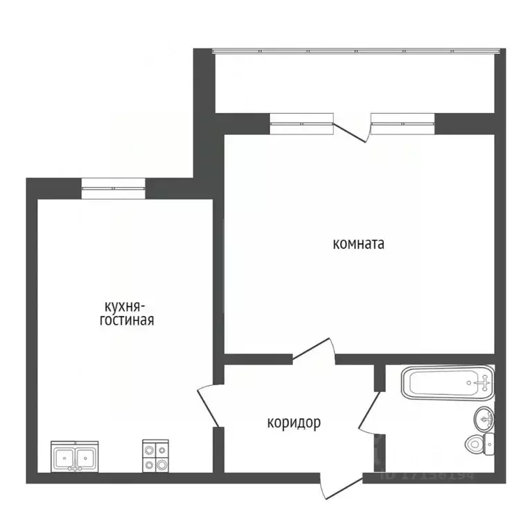 1-к кв. Тюменская область, Тюмень ул. Василия Гольцова, 10 (57.0 м) - Фото 1
