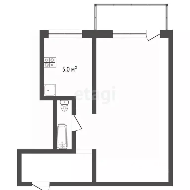 1-к кв. Московская область, Реутов Новогиреевская ул., 7 (28.0 м) - Фото 2