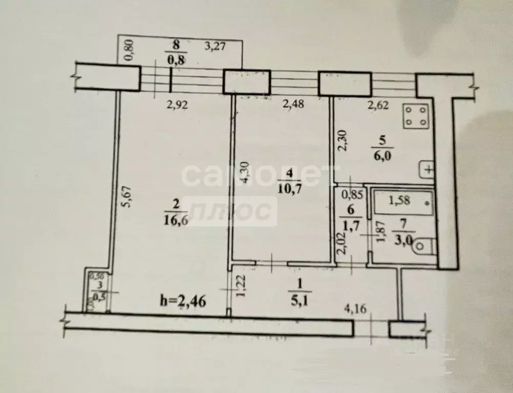 2-к кв. Забайкальский край, Чита ул. Энергетиков, 21 (43.6 м) - Фото 1