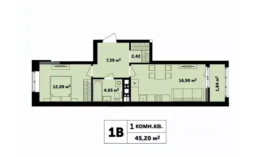 1-к кв. Удмуртия, Ижевск ул. Академика Павлова (45.2 м) - Фото 0