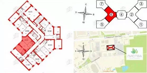 2-к кв. Санкт-Петербург Лиственная ул., 20к2 (56.1 м) - Фото 1