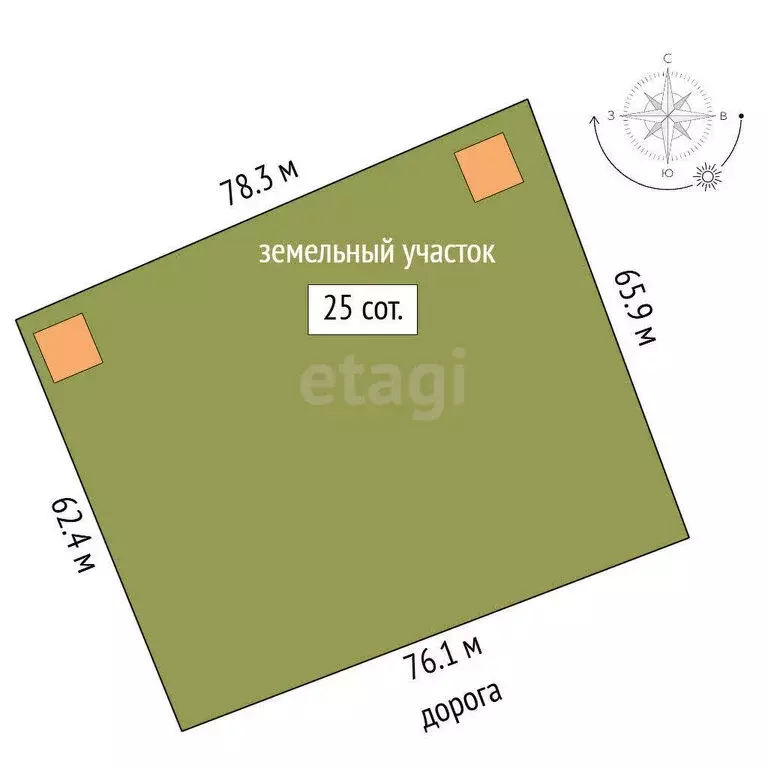 Участок в Мензелинский район, село Новый Мелькен (25 м) - Фото 0
