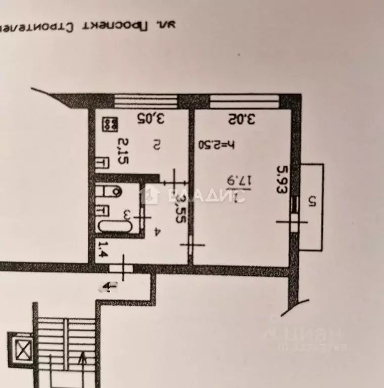 1-к кв. Пензенская область, Пенза просп. Строителей, 66 (35.2 м) - Фото 2