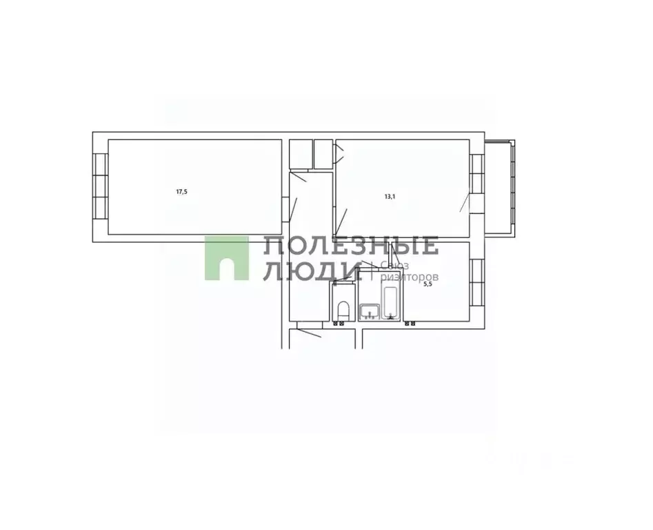 2-к кв. Санкт-Петербург просп. Науки, 24К1 (49.0 м) - Фото 2
