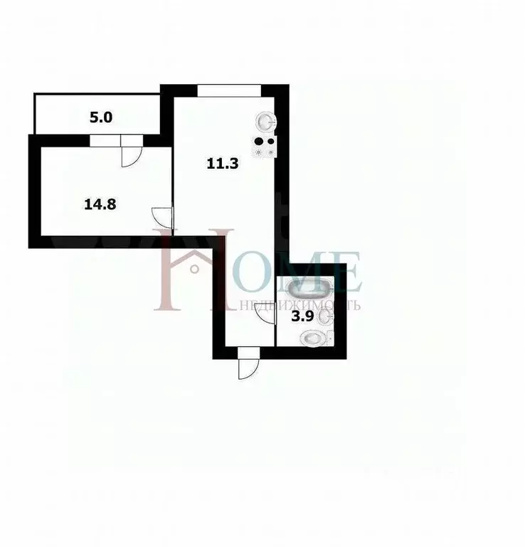 1-к кв. Новосибирская область, Новосибирск 1-я Шоссейная ул., 56 (41.0 ... - Фото 1