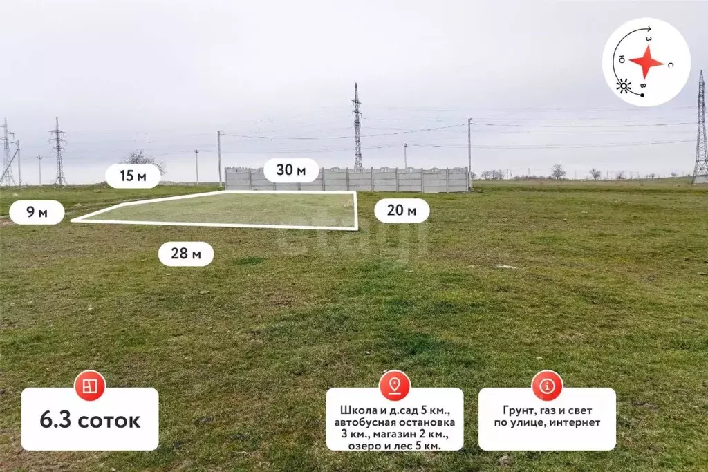 Участок в Крым, Симферопольский район, с. Мирное  (6.3 сот.) - Фото 2