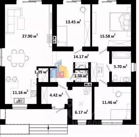 Дом в Тульская область, Тула городской округ, д. Ямны  (110 м) - Фото 2