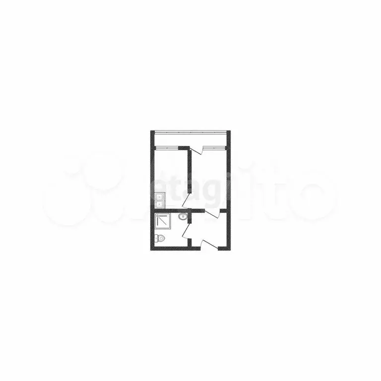 1-к. квартира, 32,5 м, 8/9 эт. - Фото 0