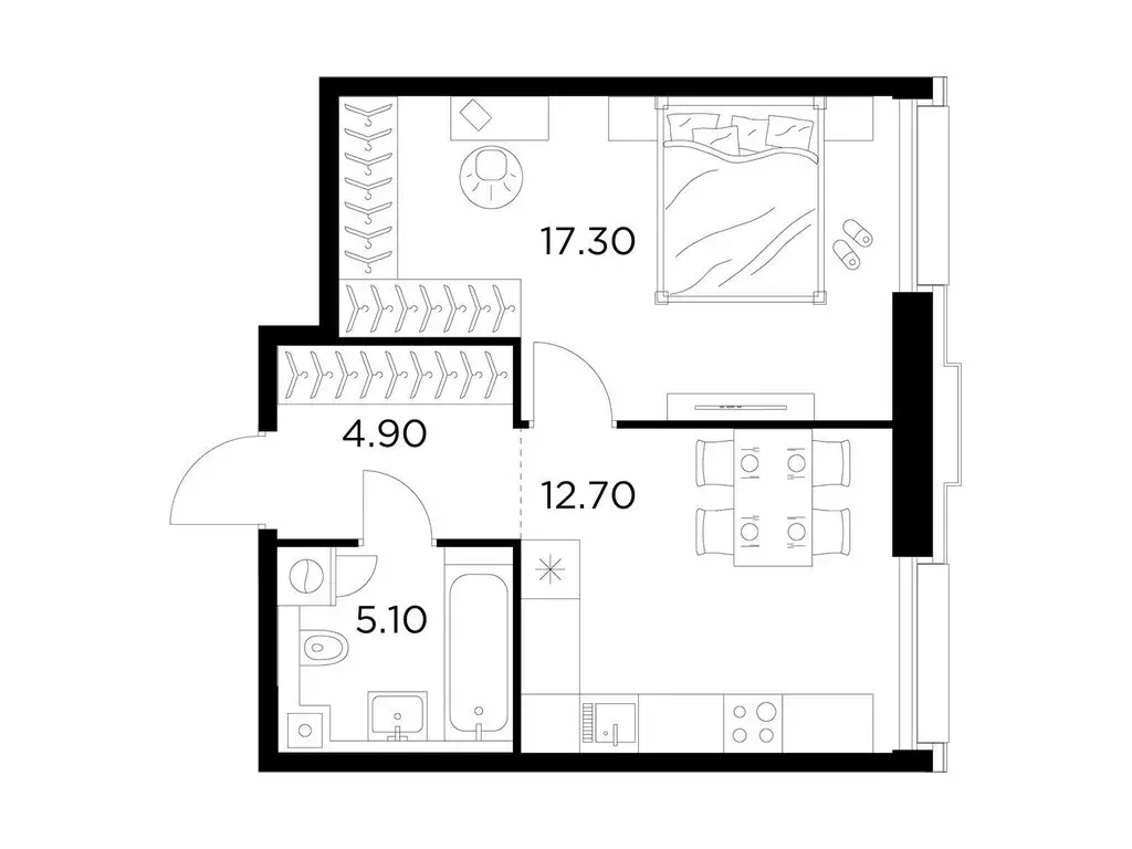 1-комнатная квартира: Москва, ЖК Инджой (40 м) - Фото 0