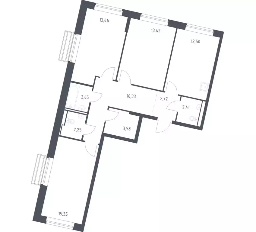 3-комнатная квартира: село Лайково, микрорайон Город-Событие, ЖК ... - Фото 1