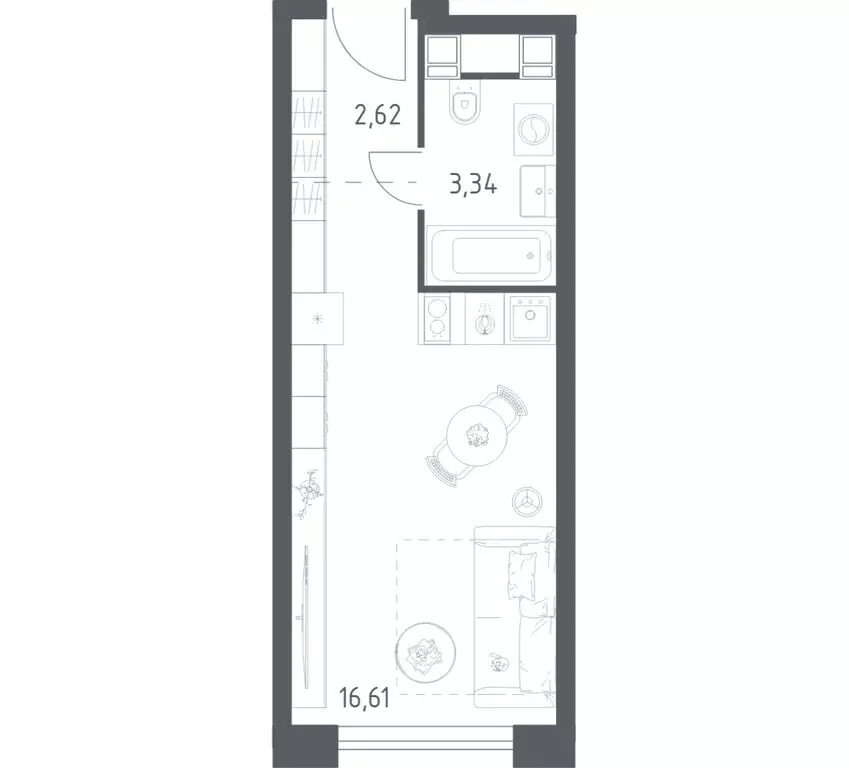 Квартира-студия: Москва, Пятницкое шоссе, 56Б (22.57 м) - Фото 1