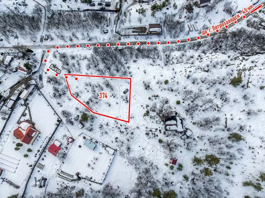 Участок в Карелия, Кондопожский район, Кончезерское с/пос, д. ... - Фото 2