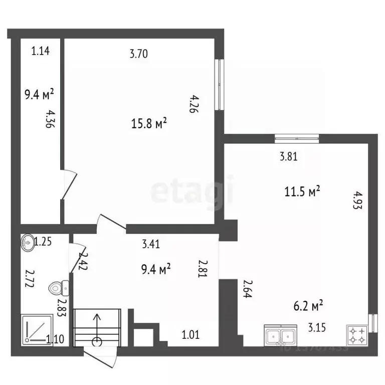 2-к кв. Санкт-Петербург Тургеневский пер., 5 (54.6 м) - Фото 2