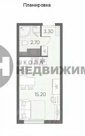 Студия Санкт-Петербург просп. Большевиков, 68к1 (21.0 м) - Фото 2