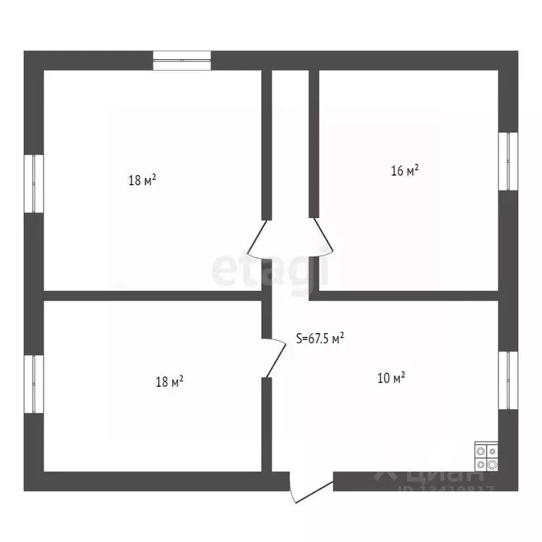 Дом в Брянская область, Жуковский муниципальный округ, д. Стибково  ... - Фото 2