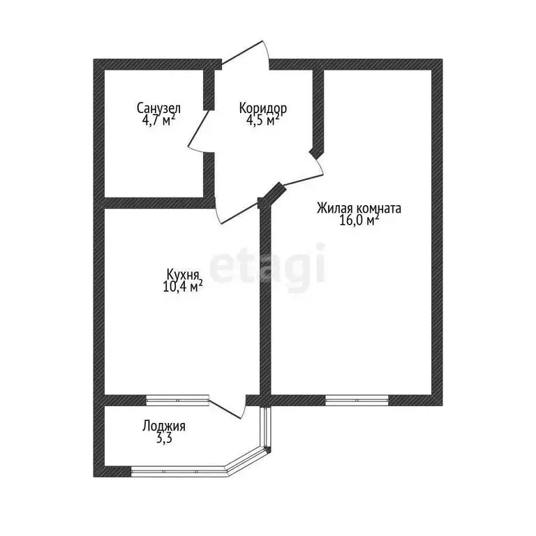 1-комнатная квартира: Краснодар, улица Григория Булгакова, 10 (32 м) - Фото 0