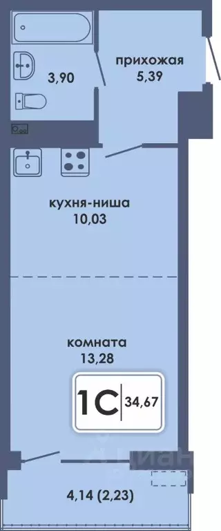 Студия Пермский край, Пермь Камская Долина мкр, Аксиома жилой комплекс ... - Фото 0