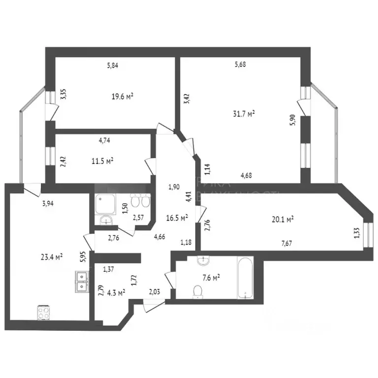 4-к кв. Тюменская область, Тюмень Шаимский проезд, 12 (139.4 м) - Фото 2