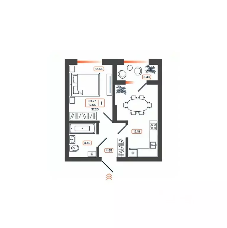 1-к кв. Ростовская область, Батайск ул. Дружная, 10 (37.2 м) - Фото 1