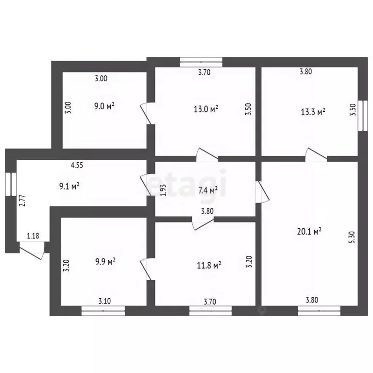 Дом в Тюменская область, с. Нижняя Тавда ул. Хохлова (94 м) - Фото 1